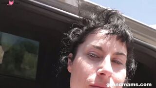 Grandma Emmita Smile Fuck With Fake-Dick Tastes Real Cunt