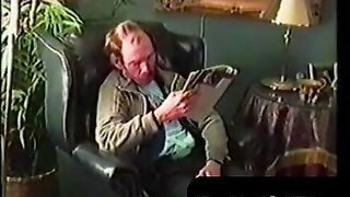 MenWorkinXXX.com - Mature hairy Gene jerks his hard prick while home alone