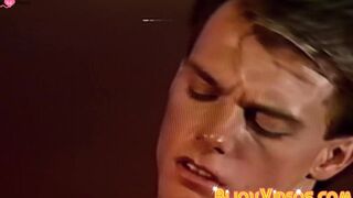 Young jock Eric Radford wants to cum hard so he jerks his dick while fondling his bal