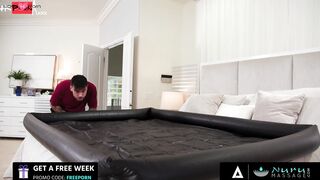 NURU GRIND - Adorable African Ameena Green Has A One Of A Kind Slippery Gift For Her Bf