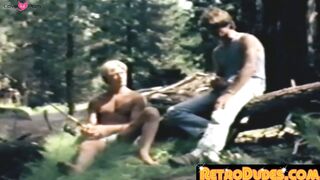 RetroDudes.com - Retro cock sucker blows friends and takes dick in his ass