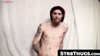Str8Thugs.com - Straight punk York Reid's session working out a big messy cum load