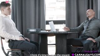 Cabrera slicked up his rock hard cock