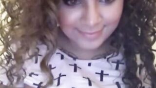 Latina Babe Fingers Herself on Webcam
