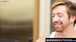 BuddiesNextDoor.com - Horny hunks indulge in naughty desires when left alone to fuck