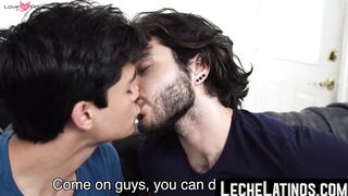 LecheLatinos.com - Jock sucks off a hung top before a straight bareback fuck and faci