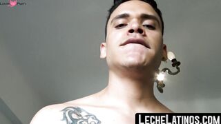 LecheLatinos.com - Latino cock sucker rides a big raw cock and cums hard