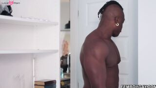 Femboy roomies Kai Taylor and Jake Wild 3some