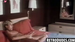 RetroDudes.com - Megahung Nick Jarett enjoys dick sucking from two horny dudes cravin