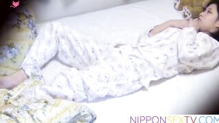 NipponSexTV.com - Japanese teen plays with her nipples and fingering pussy