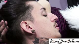 SwingYourBalls.com - Twink's balls swing wildly while his ass takes a hard pounding
