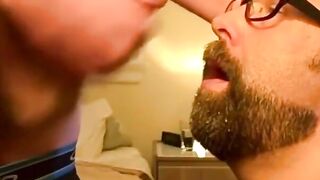 Bearded Bear Takes Two Loads to the Face