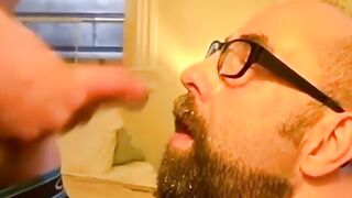 Bearded Bear Takes Two Loads to the Face
