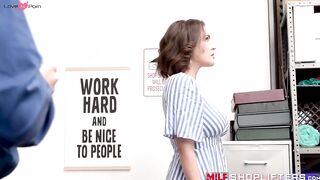 Thieving Krissy Lynn hammered vigorously by security officer