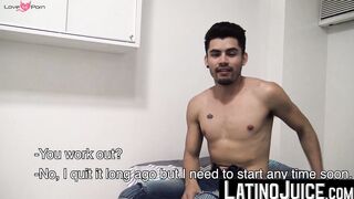 Pervy boy Xstian runs his tongue to my uncut dick until I explode my cum on his face