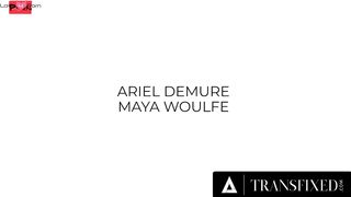 TRANSFIXED - Mischievous Besties Ariel Demure & Maya Woulfe Have Sneaky Rough Sex Into Outdoors Library