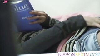 NipponSexTV.com - Japanese hottie enjoys playing with her big fat pussy