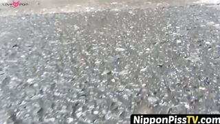 NipponPissTV.com - Panties become really wet after Japanese babe pisses herself openl