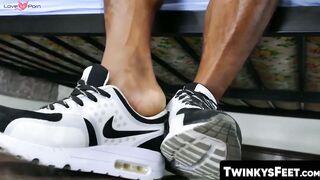 TwinkysFeet.com - Cute little Asian twink enjoys toying with his cock and feet and lo