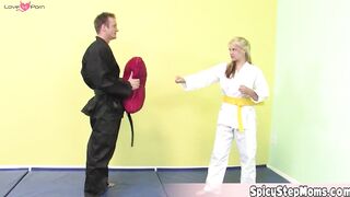 This MILFs karate lesson escalated quick