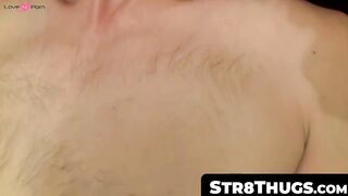 Str8Thugs.com - Nolan's bedroom beat off, showcasing his fat hard dick and tattooed b