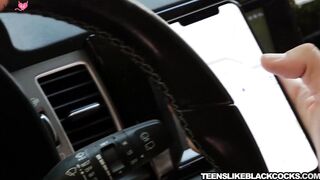 Tiny Alex More swallows loads of cum after riding black cock