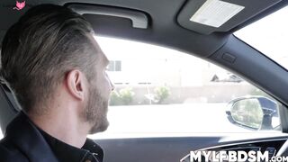 Husband catches his lady fucking a chick and rails them both