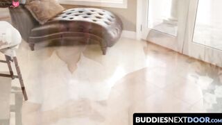 BuddiesNextDoor.com - Hot brunette Wolfie Blue and Luke Milan's massage turns into a