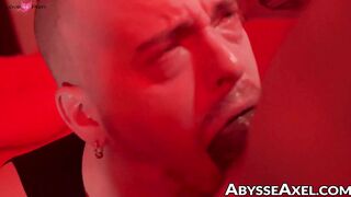 Hungry Axel Abysse grunted during a hardcore anal footing and deep fisting by inked V
