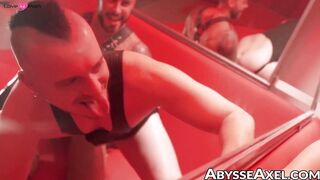 Hungry Axel Abysse grunted during a hardcore anal footing and deep fisting by inked V