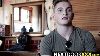 NextDoorXXX.com - Attractive young homosexual strokes his rock-hard cock solo in a ho